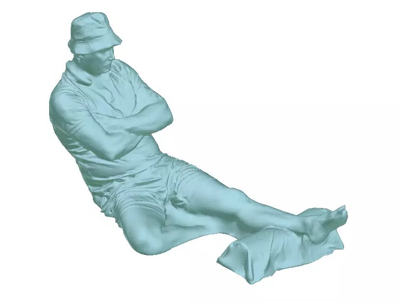 Man on massage table 3D print model