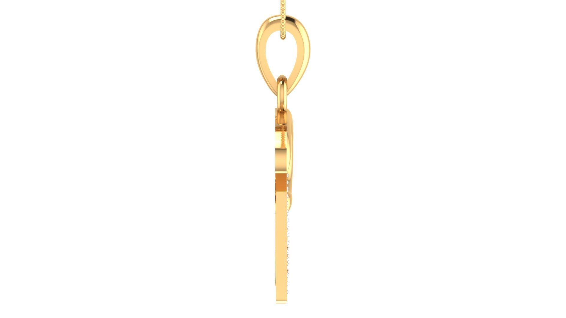 Alphabet-R pendant 3dm stl render 3D print model_5