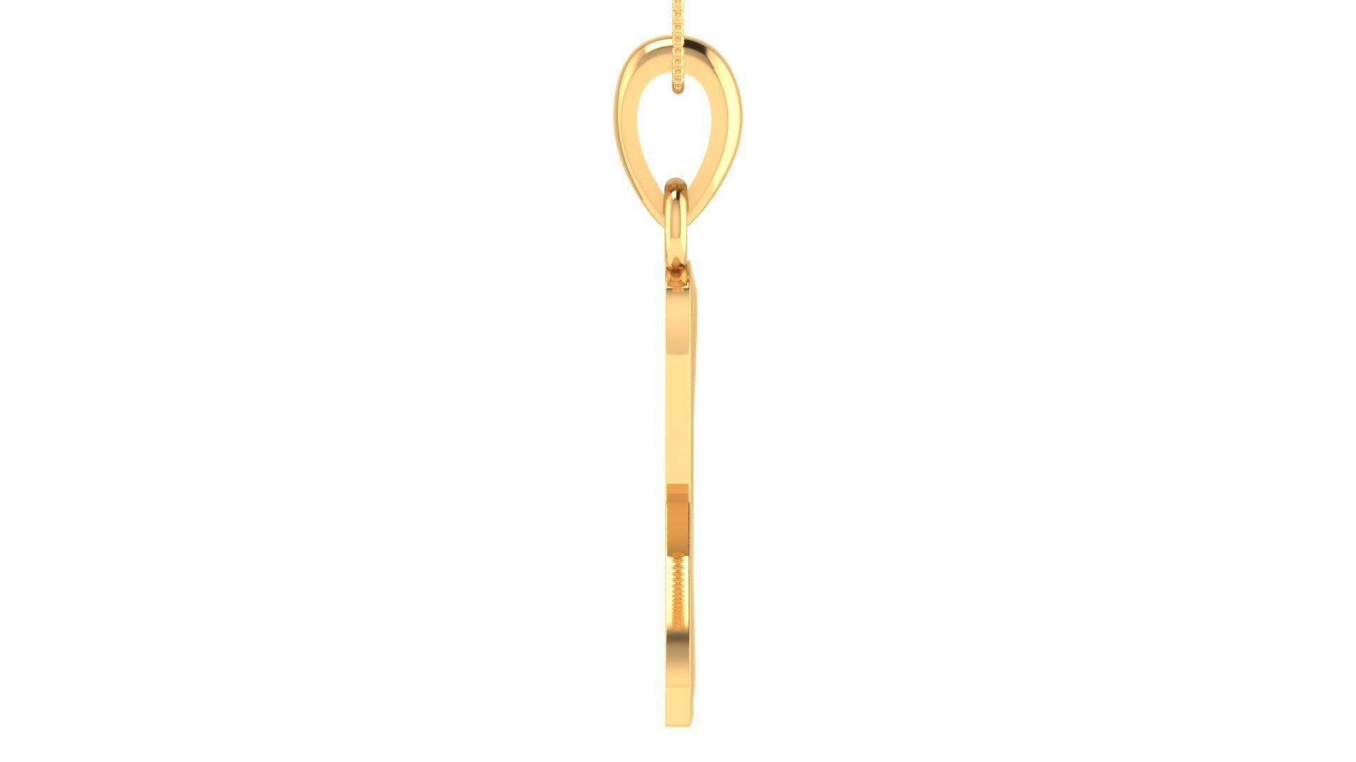 Alphabet-X pendant 3dm stl render 3D print model_4