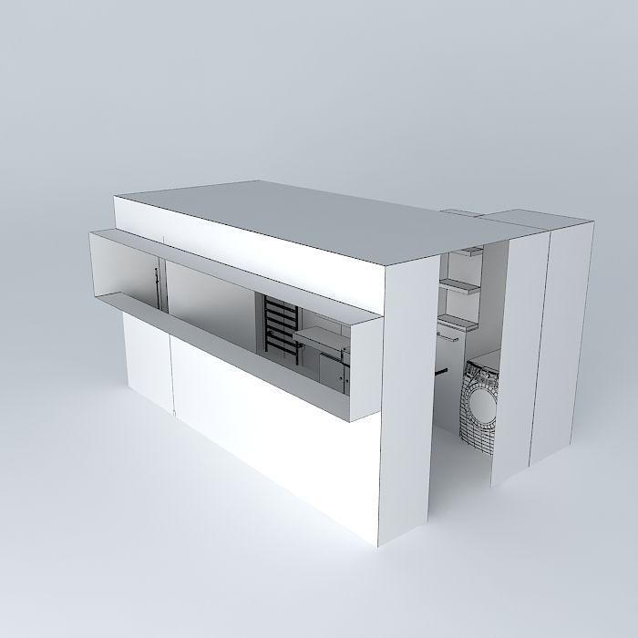 Modern WC Free 3D model_3