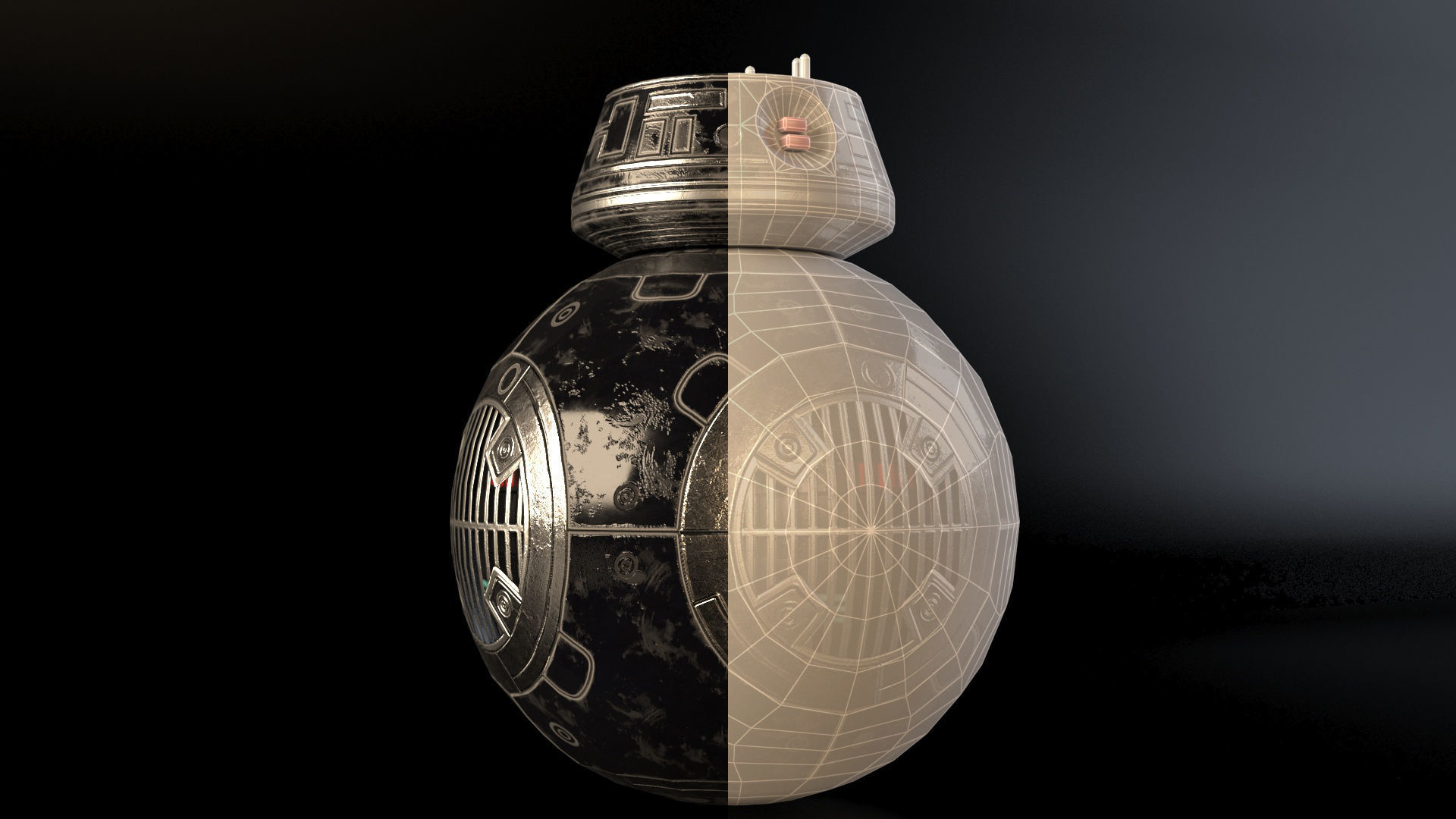 Droid 88e9 from Star Wars Free low-poly 3D model_5