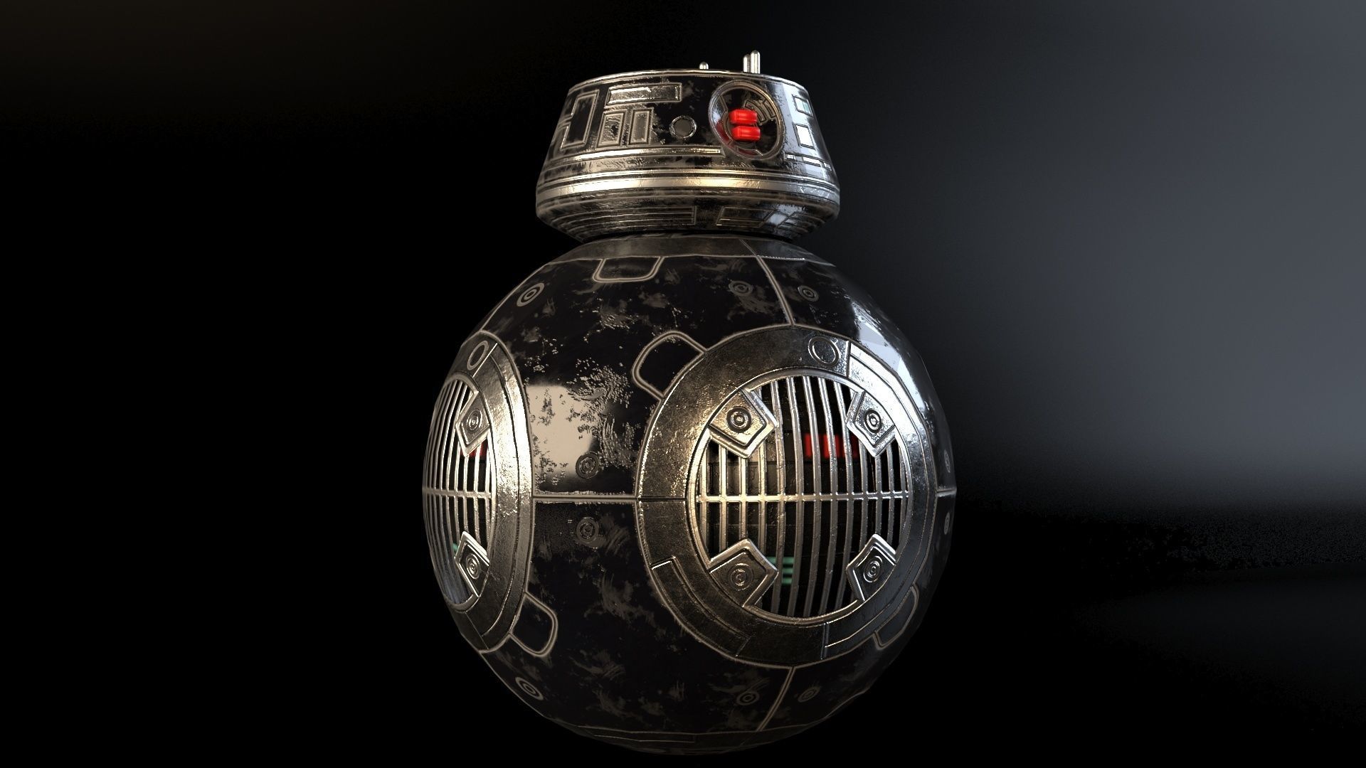 Droid 88e9 from Star Wars Free low-poly 3D model_3