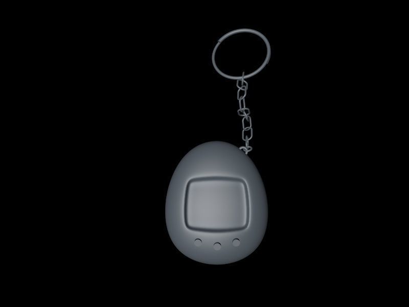 TAMAGOTCHI MODEL egg hanging from chain 3D model_3
