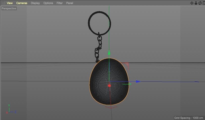 TAMAGOTCHI MODEL egg hanging from chain 3D model_1