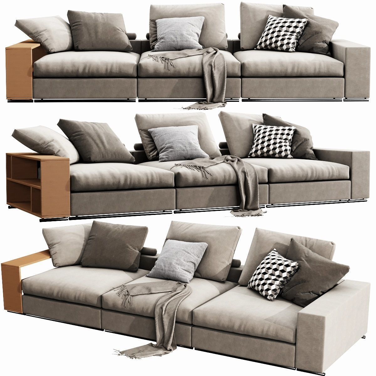 Flexform Groundpiece 3D model_1