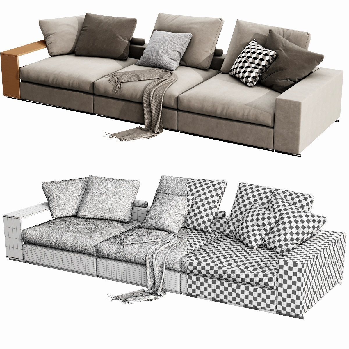 Flexform Groundpiece 3D model_5