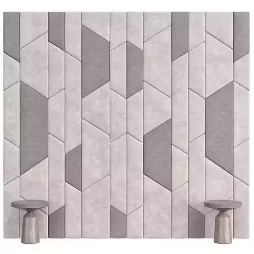 Headboard 3d model geometric pattern on wall
