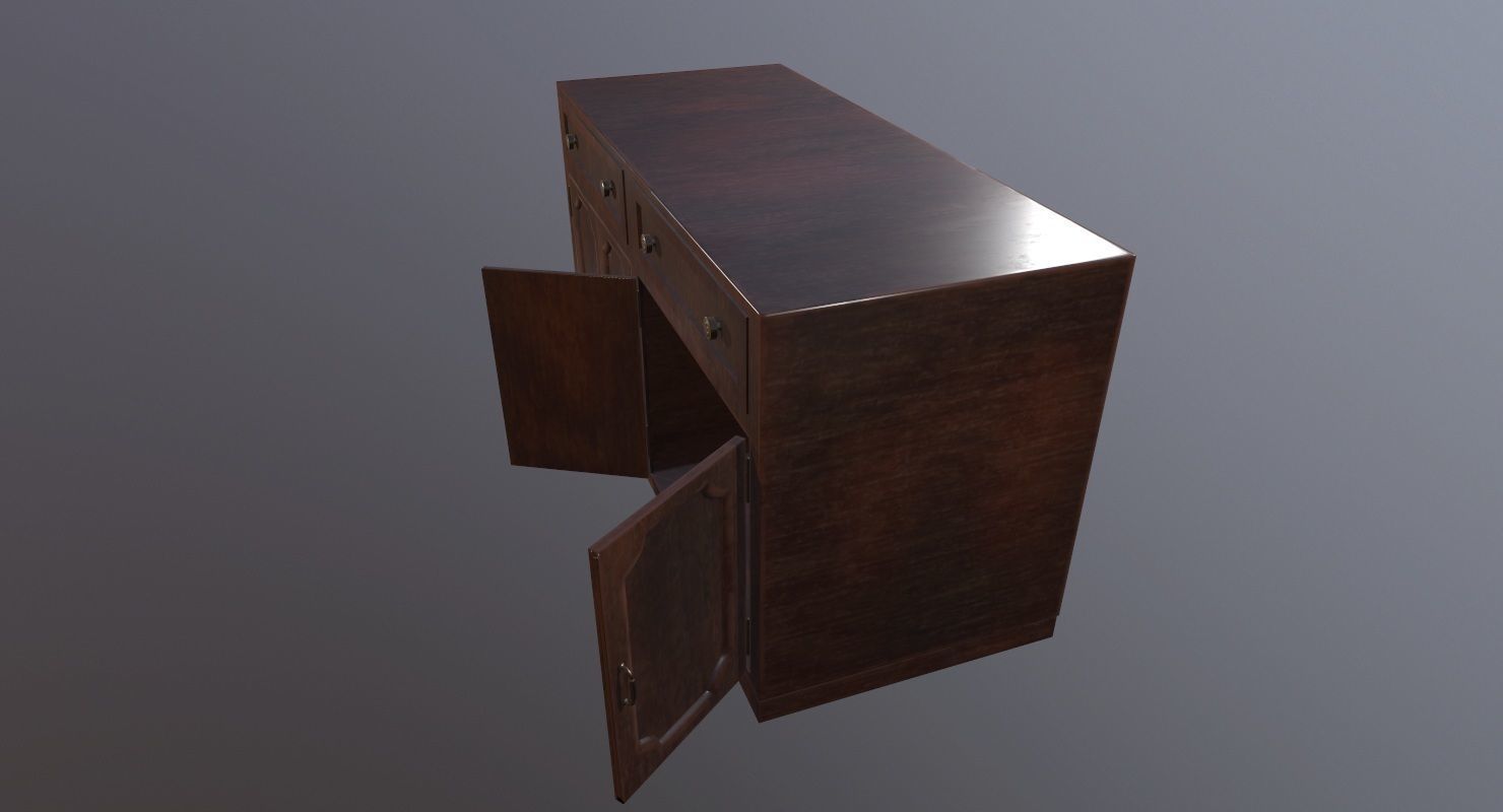 Drawer Buffet Game Ready  Low-poly 3D model_13
