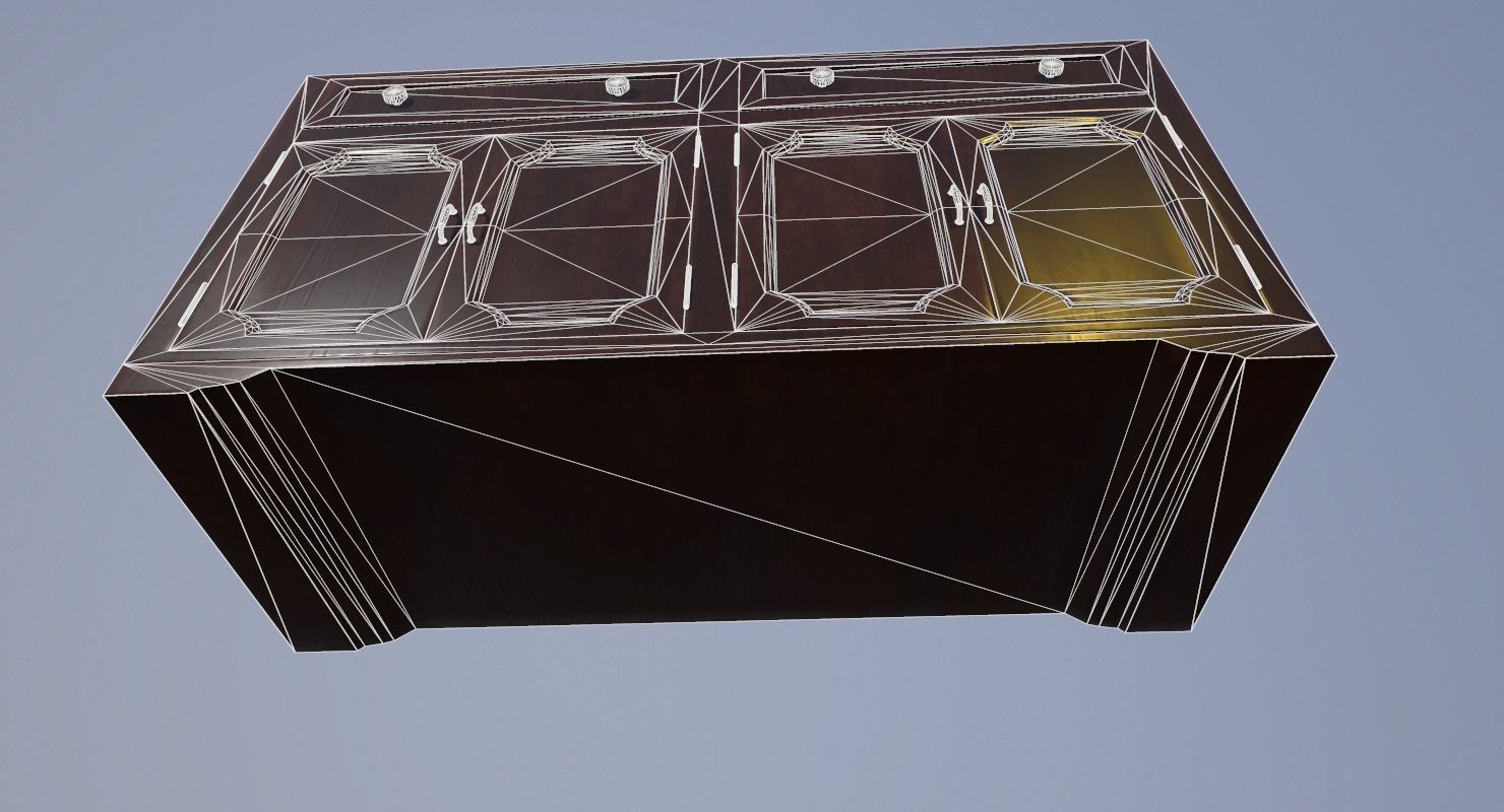 Drawer Buffet Game Ready  Low-poly 3D model_19