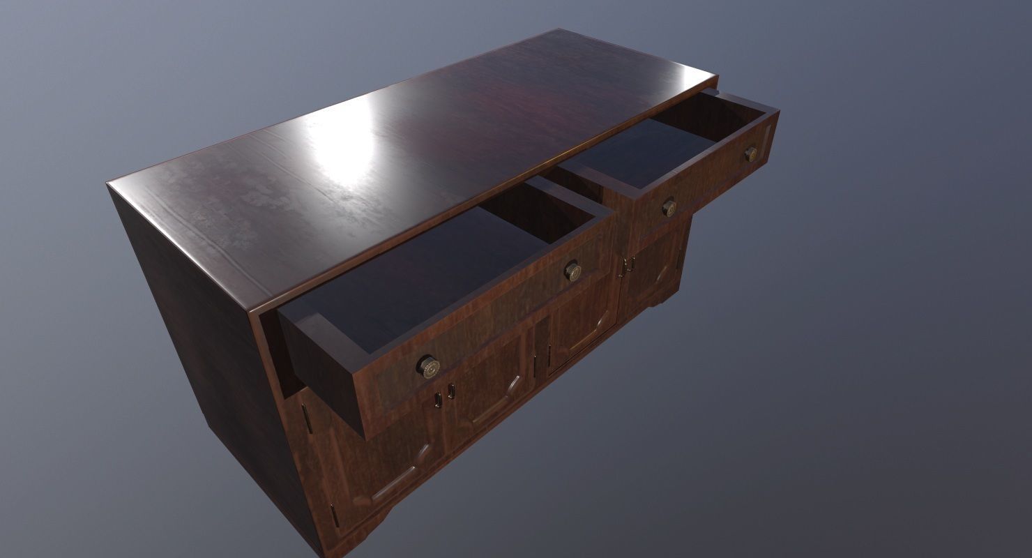 Drawer Buffet Game Ready  Low-poly 3D model_11
