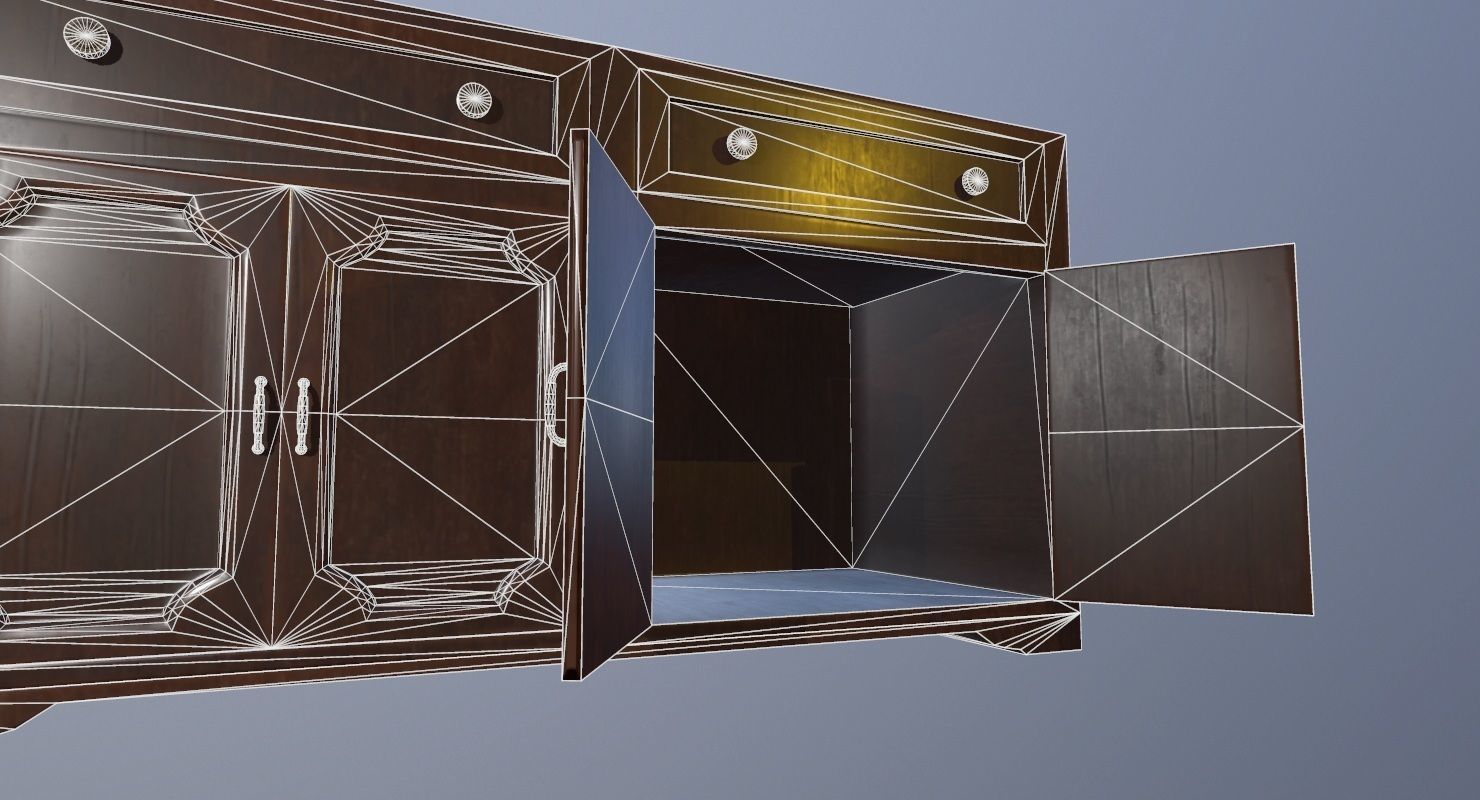 Drawer Buffet Game Ready  Low-poly 3D model_24