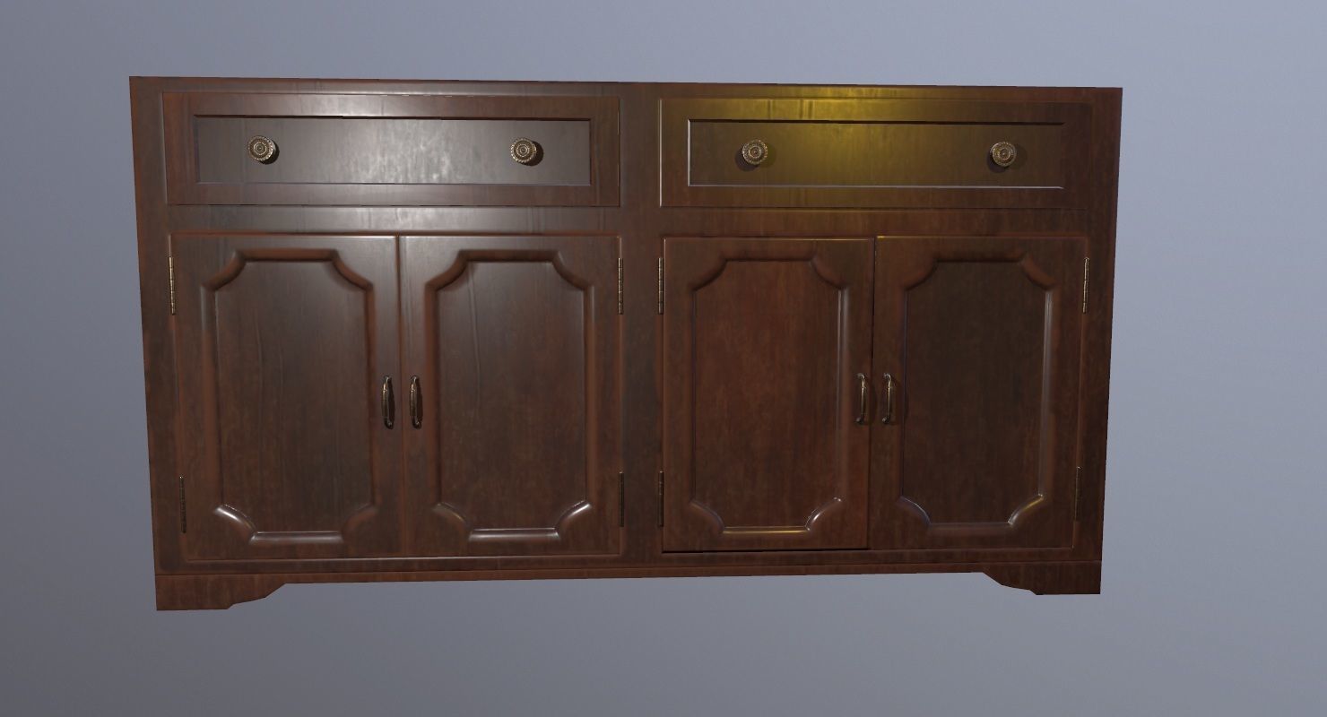 Drawer Buffet Game Ready  Low-poly 3D model_1