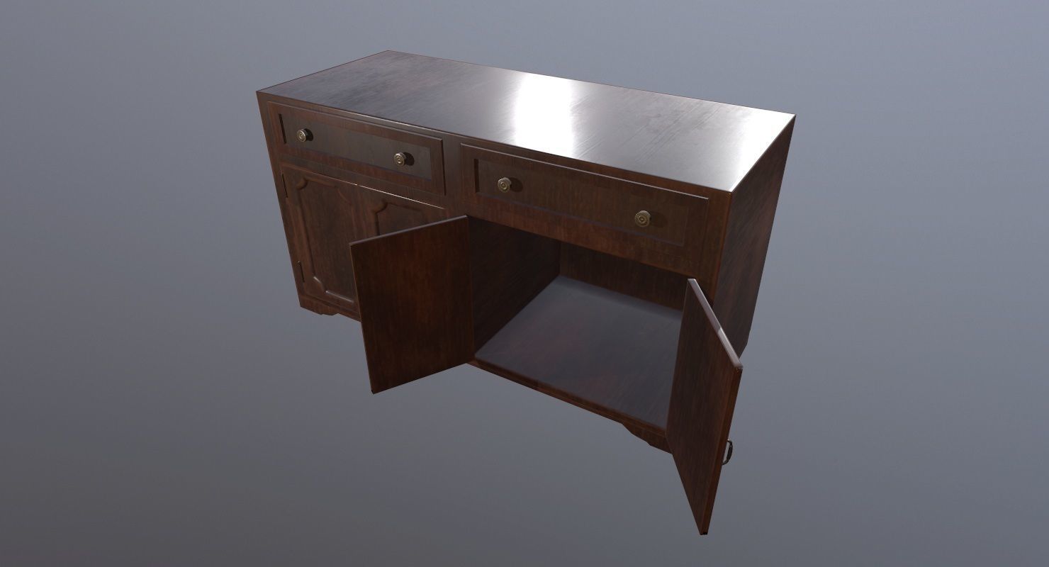 Drawer Buffet Game Ready  Low-poly 3D model_14