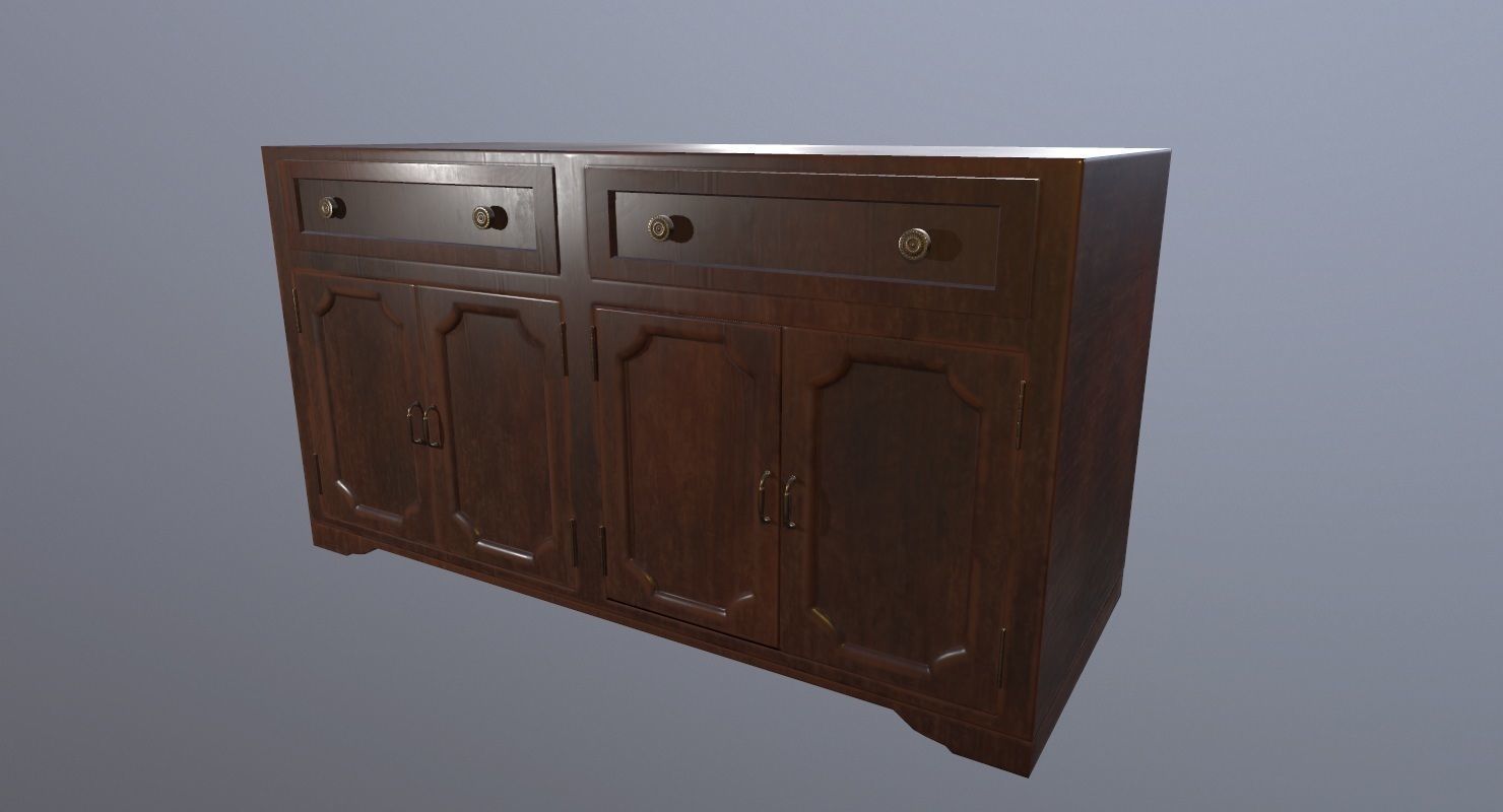 Drawer Buffet Game Ready  Low-poly 3D model_28