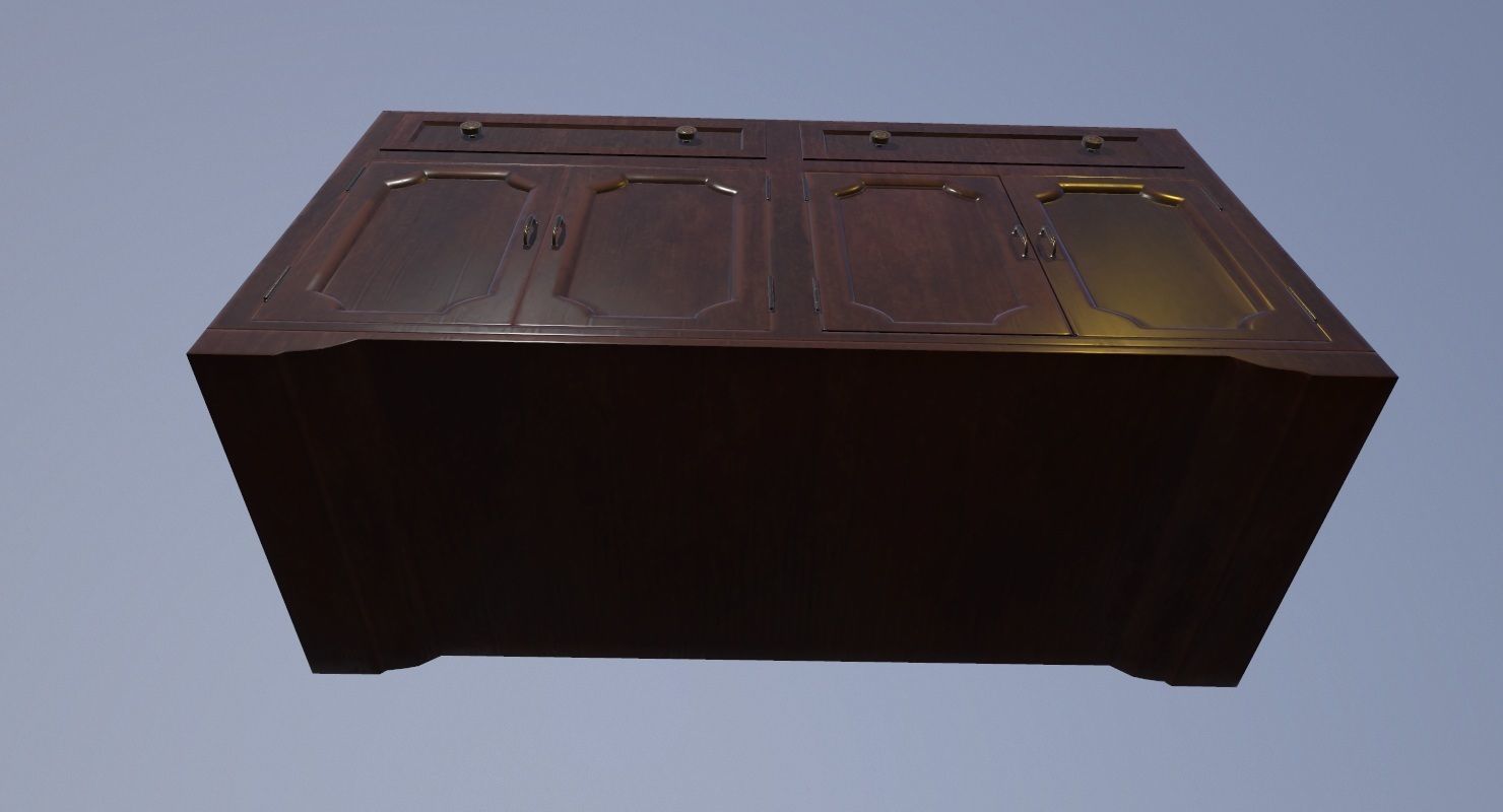 Drawer Buffet Game Ready  Low-poly 3D model_7