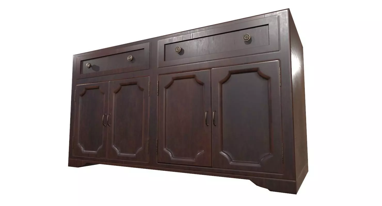 Drawer Buffet Game Ready  Low-poly 3D model_0