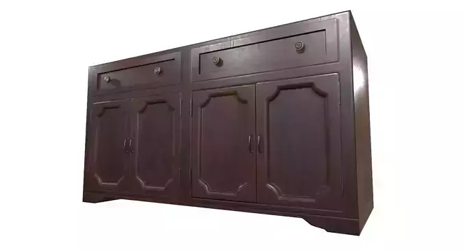 Drawer Buffet Game Ready  Low-poly 3D model