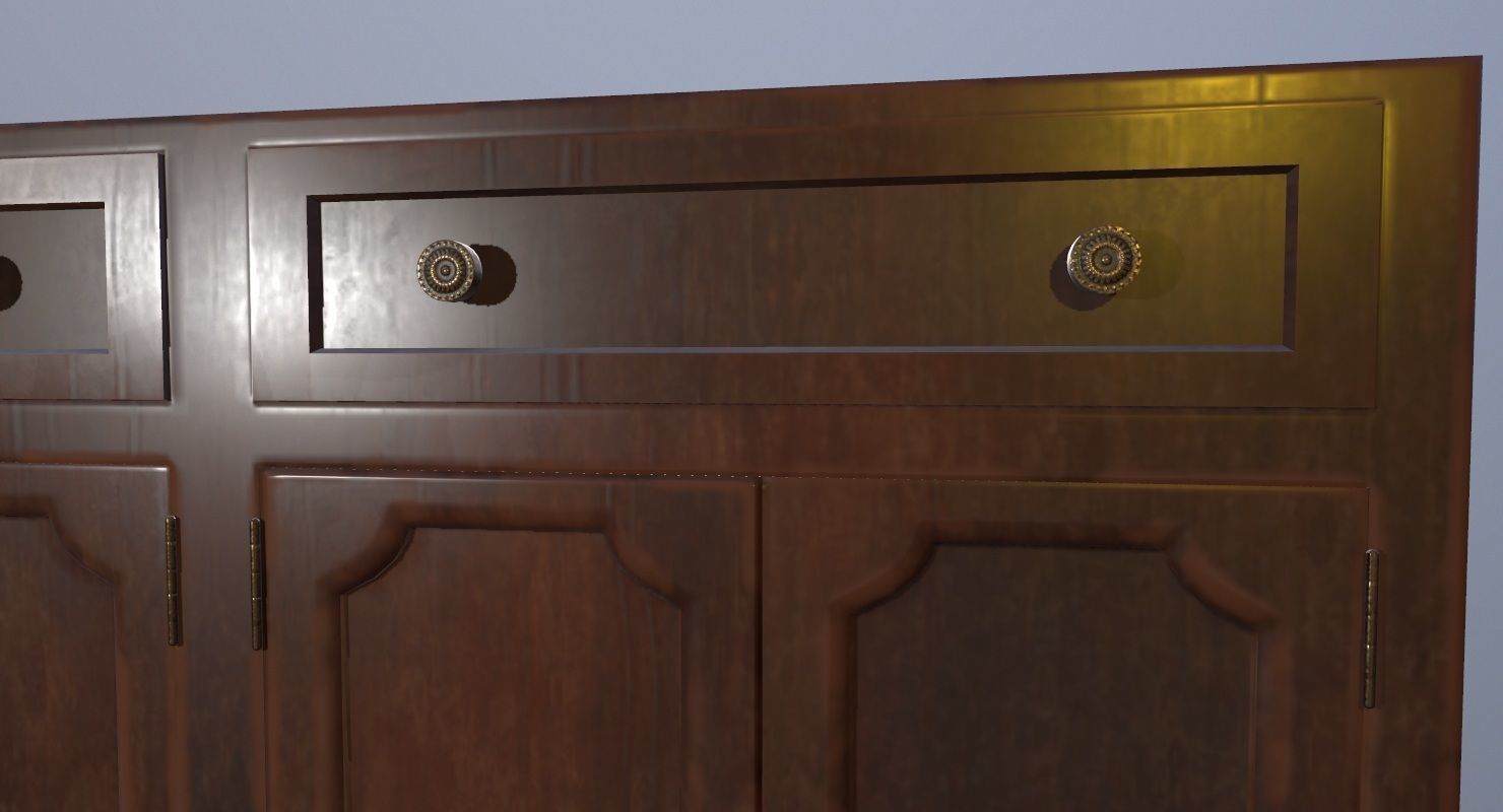 Drawer Buffet Game Ready  Low-poly 3D model_9