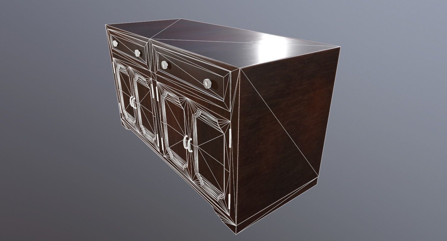 Drawer Buffet Game Ready  Low-poly 3D model_17