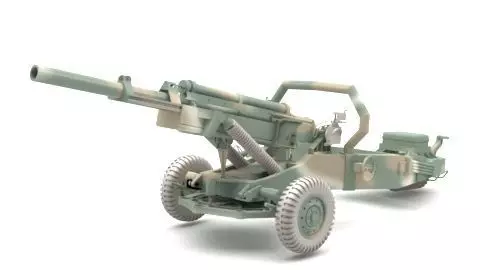 cannon front of boat 3D model_0