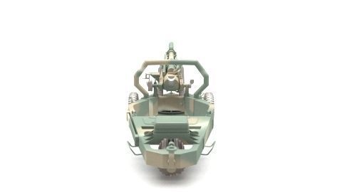 cannon front of boat 3D model_4