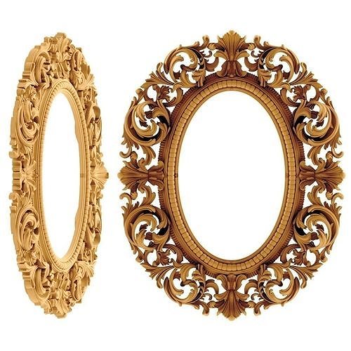 Frame two ornate gold frames 3D print model