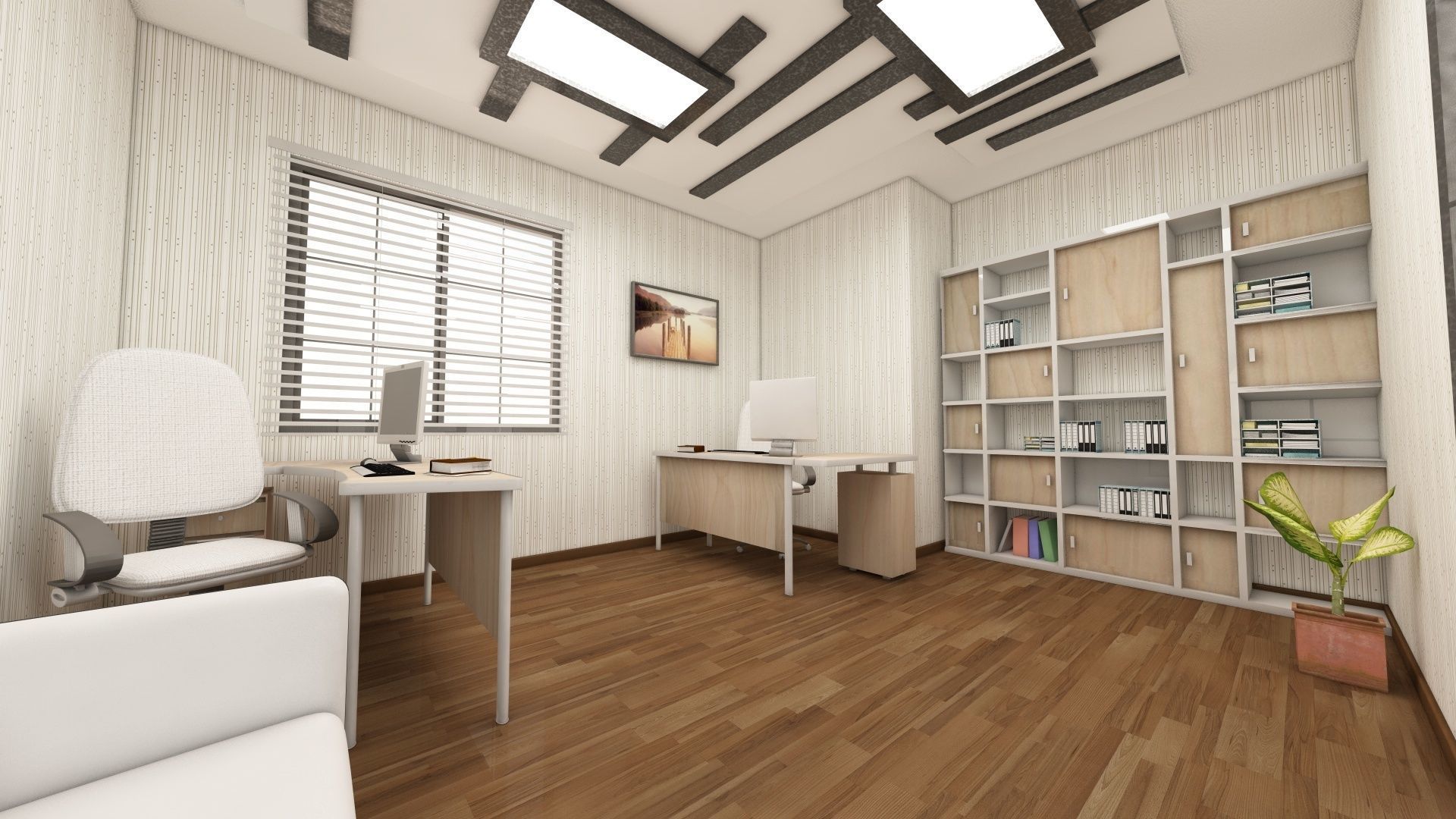 Small Office Design 3D model_1