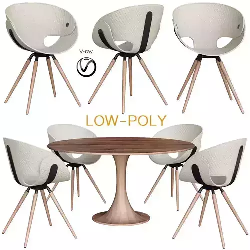 Dining Chair by Tonon STYLEPARK 3d model