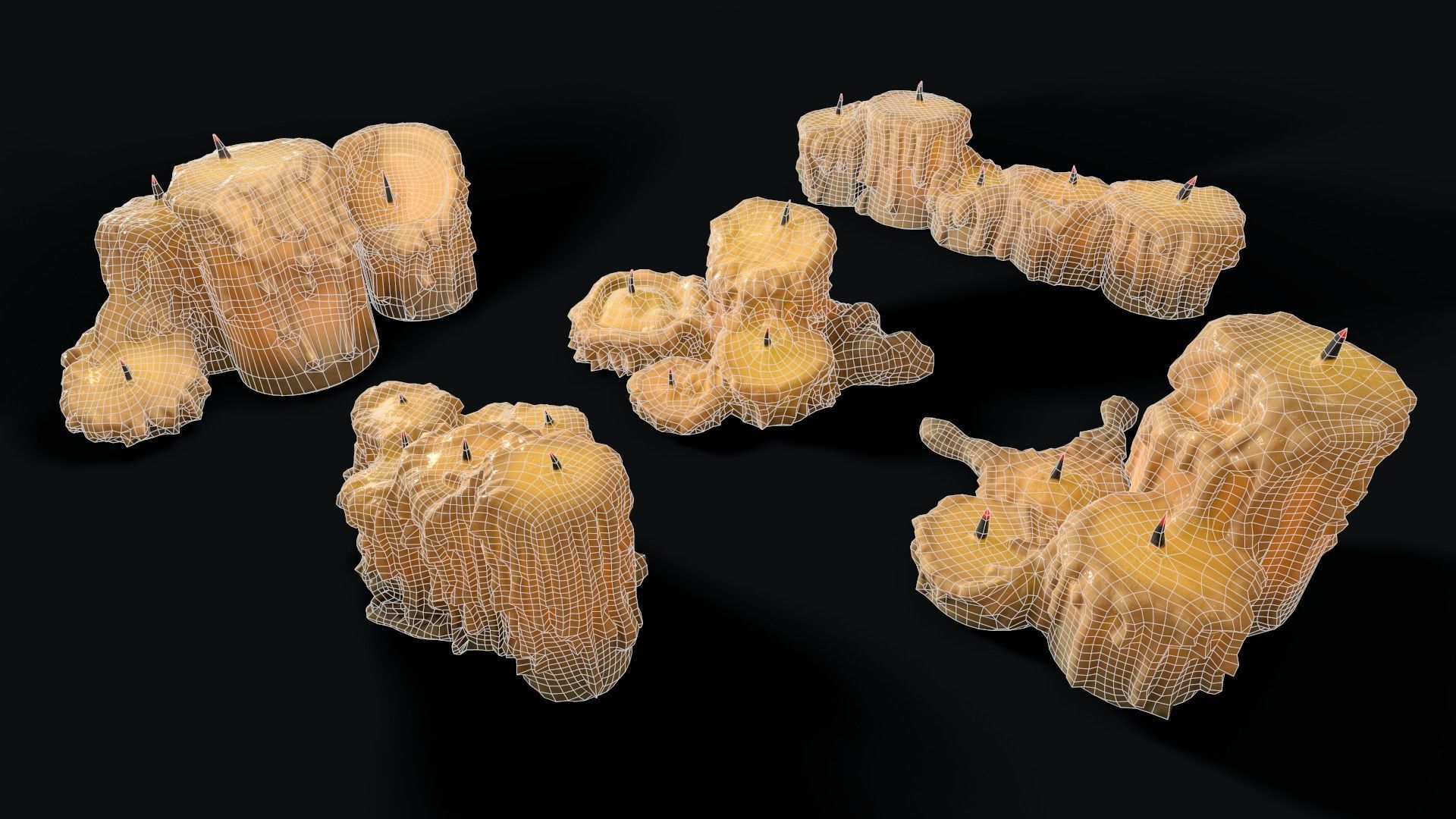 Large Candles Collection Low-poly 3D model_39