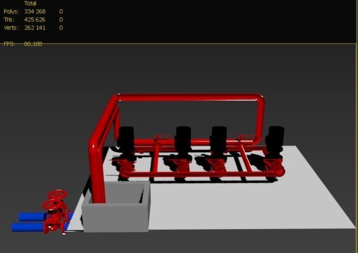  Fire pump station 3D model_6