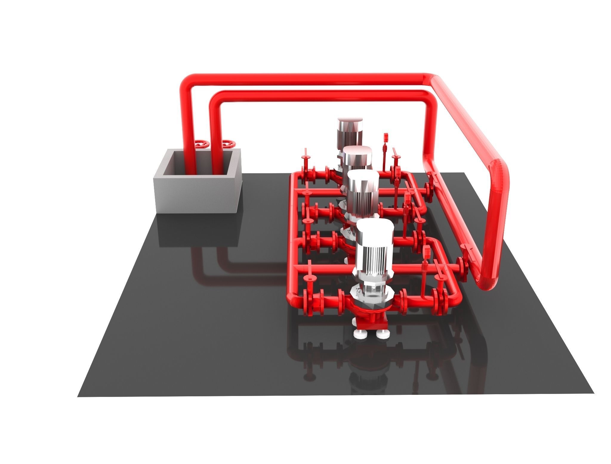  Fire pump station 3D model_3