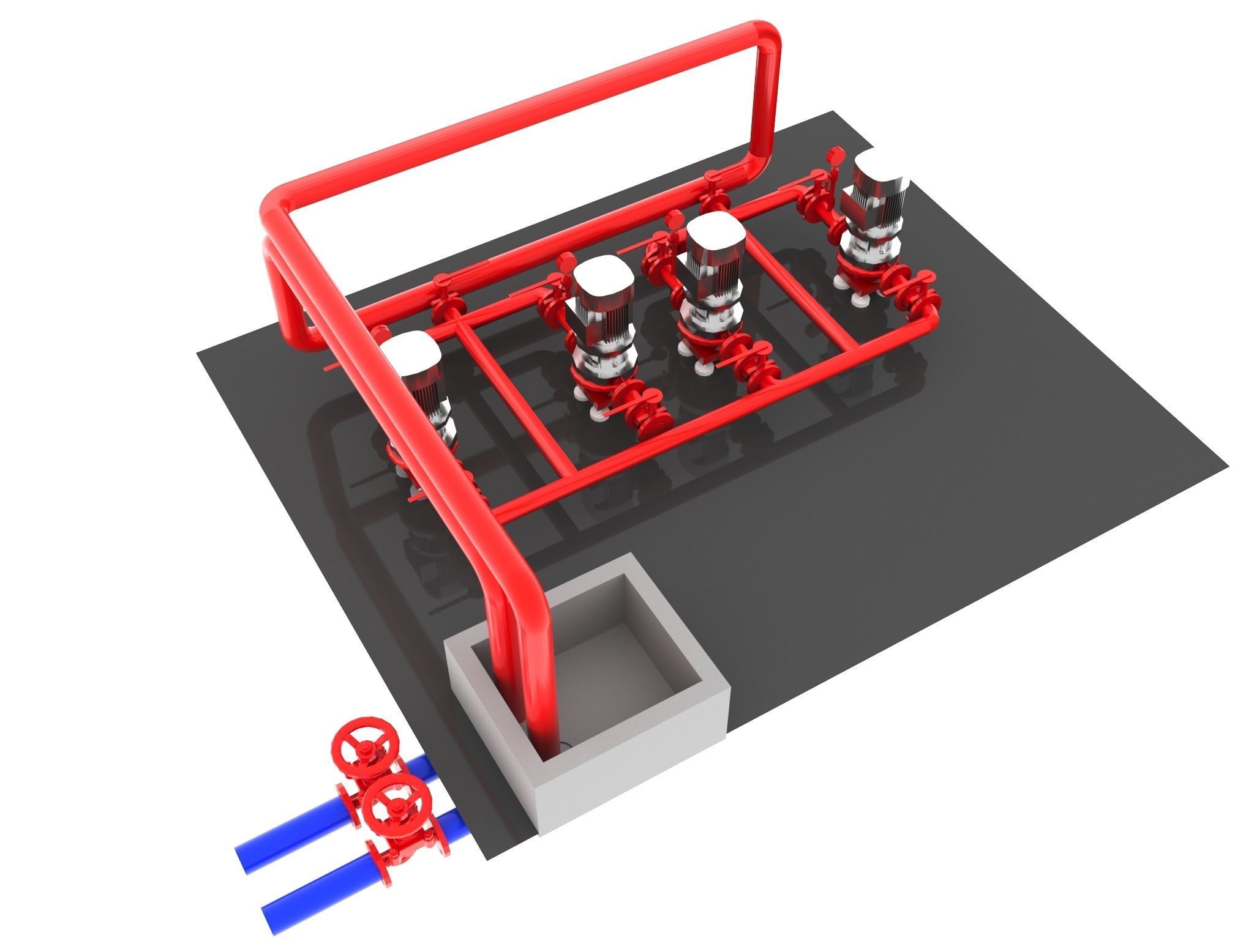  Fire pump station 3D model_5