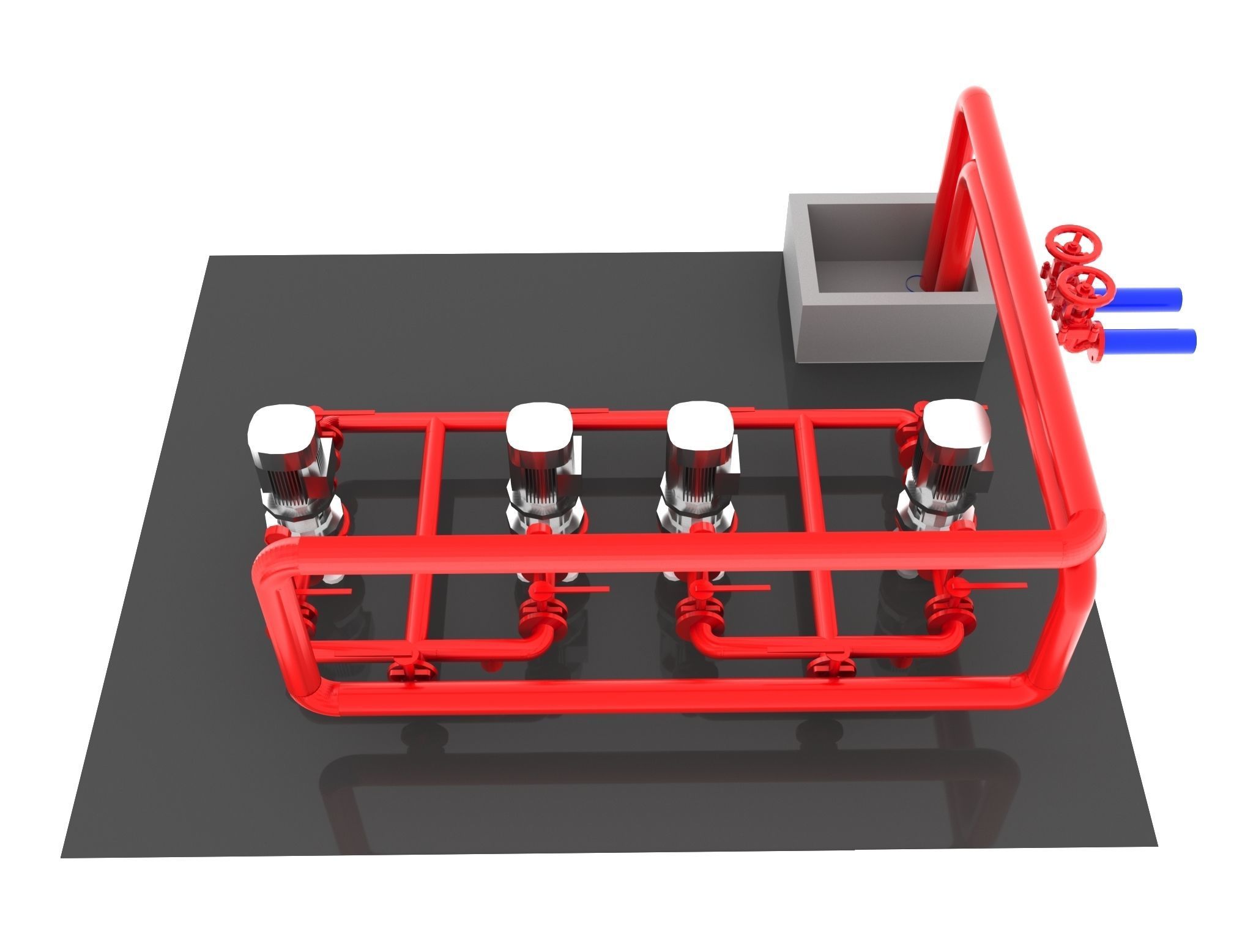  Fire pump station 3D model_4
