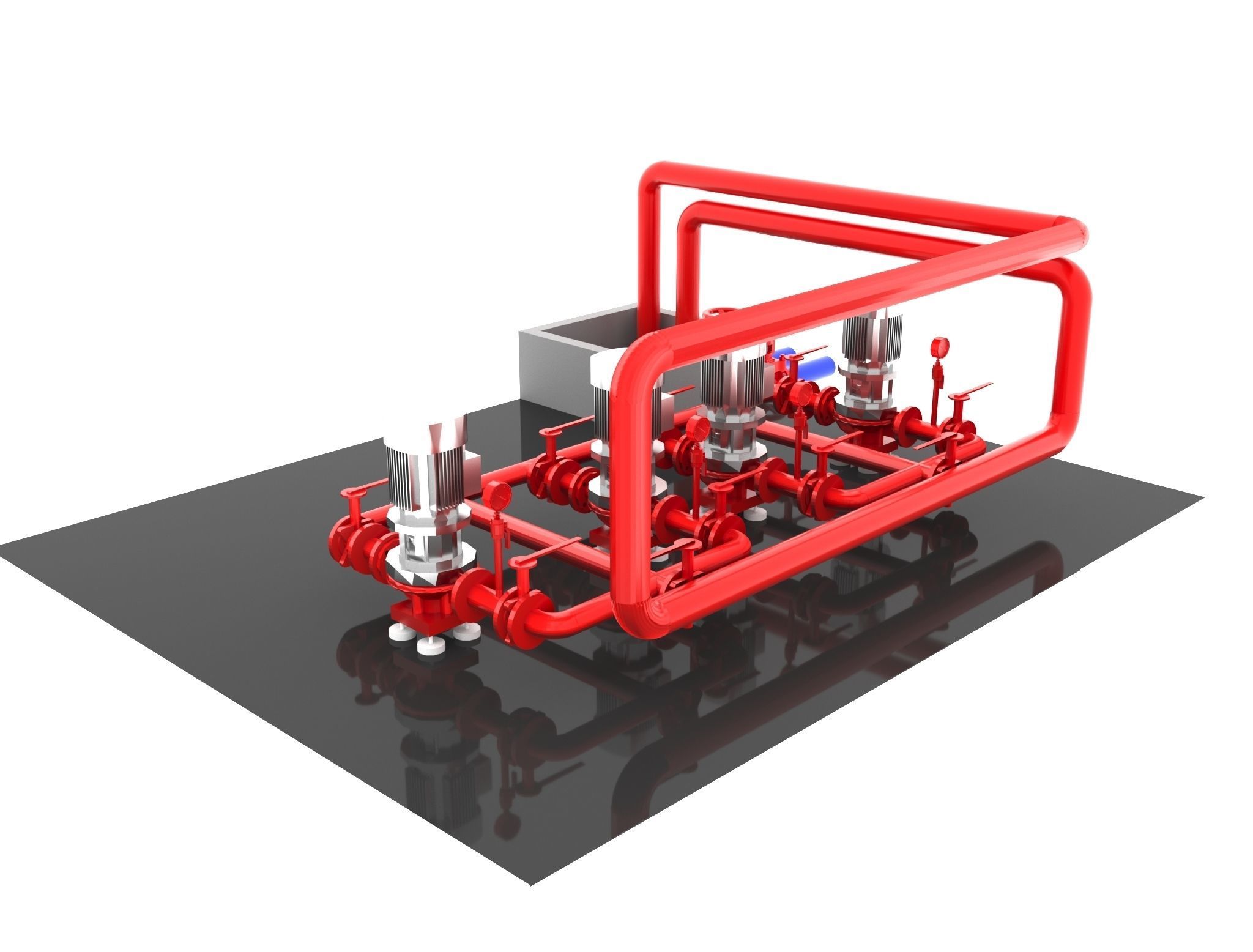  Fire pump station 3D model_1