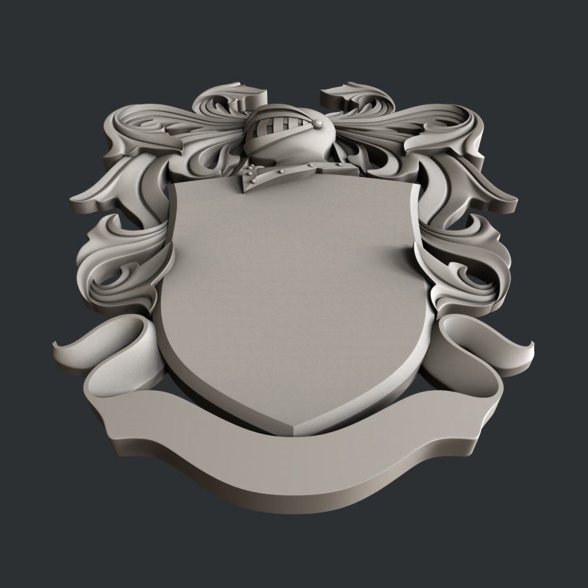 3d STL models for CNC router Coat of Arms 3D model_3