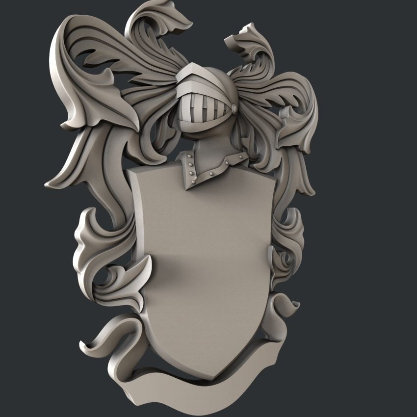 3d STL models for CNC router Coat of Arms 3D model_1