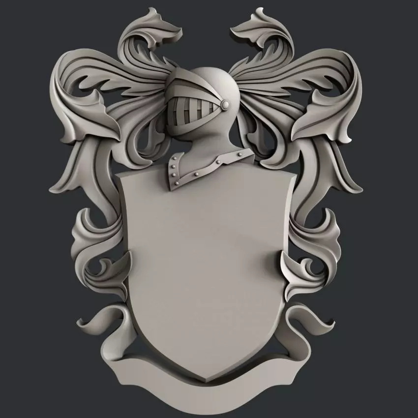 3d STL models for CNC router Coat of Arms 3D model_0