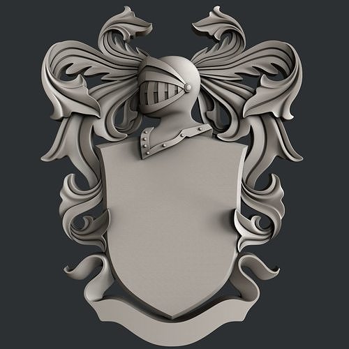 3d STL models for CNC router Coat of Arms 3D model