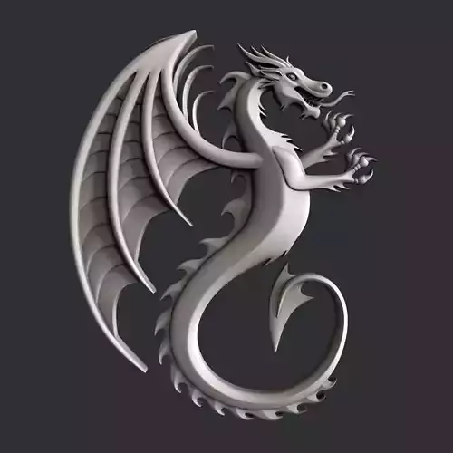 3d STL models for CNC router dragon