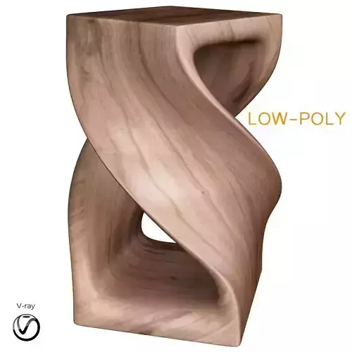 Twisted Wood Table 3d model