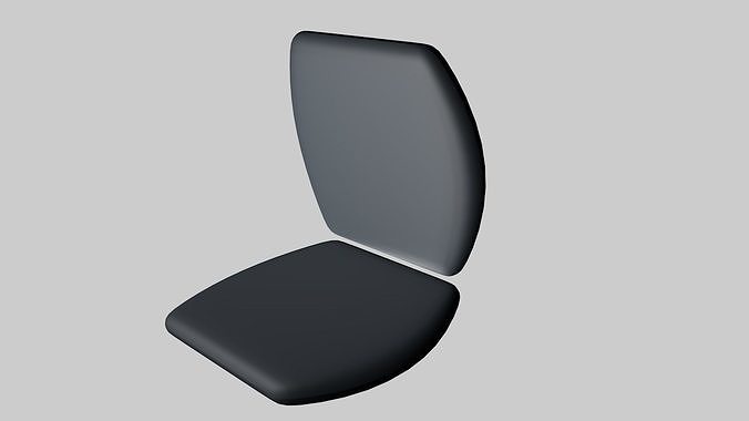 Basic stadium chair Low-poly 3D model