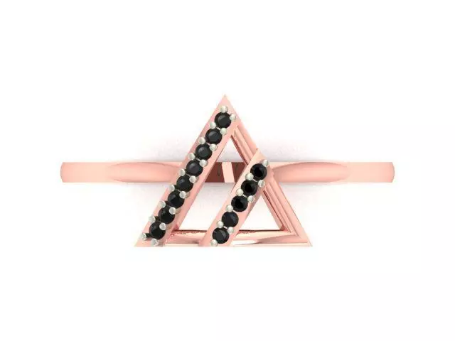 004 Gold ring for woman 3D print model