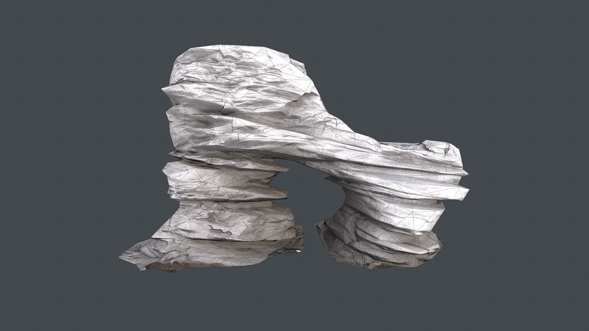 Red Rock Sandstone Pbr 7 Low-poly 3D model_7