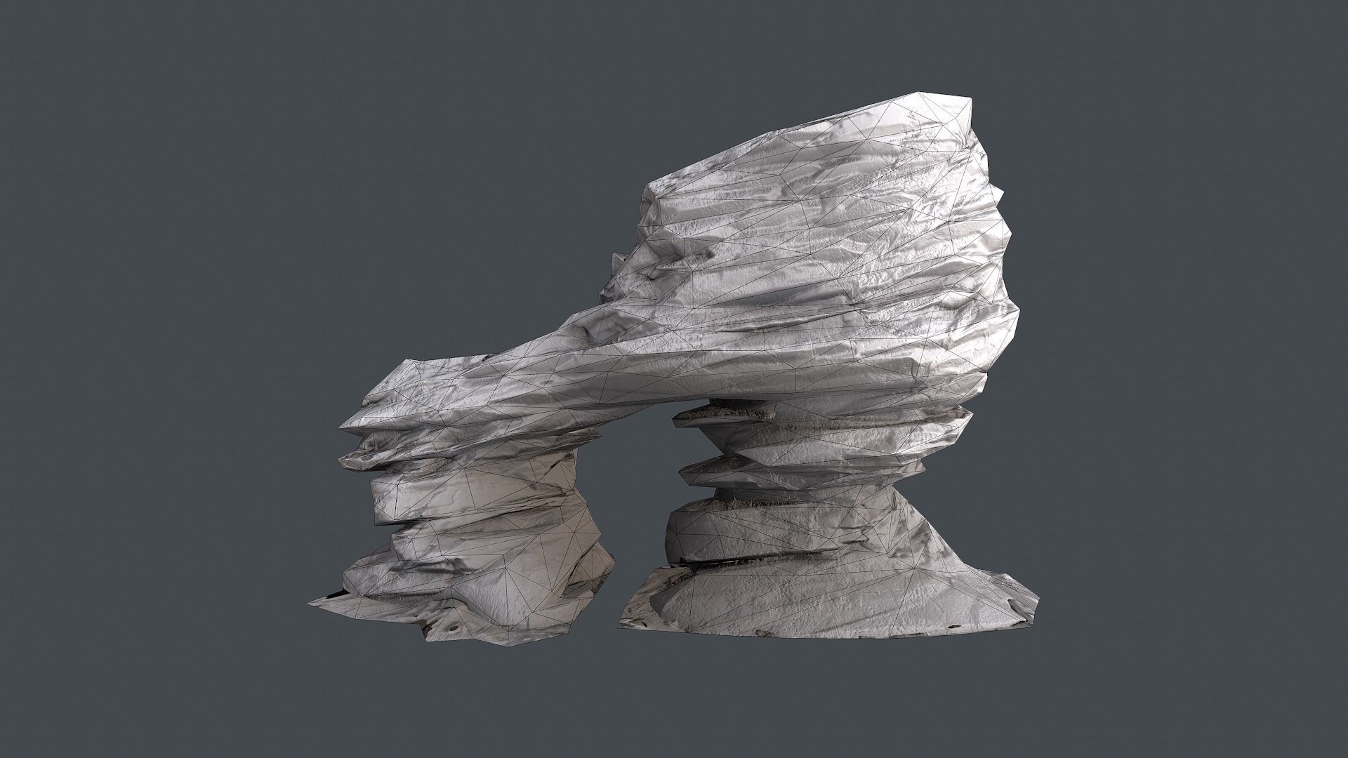 Red Rock Sandstone Pbr 7 Low-poly 3D model_8