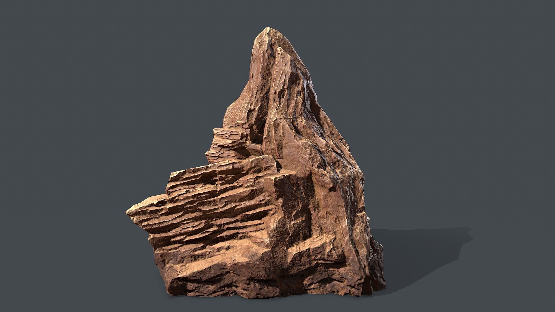 Red Rock Sandstone Pbr 6 Low-poly 3D model_6