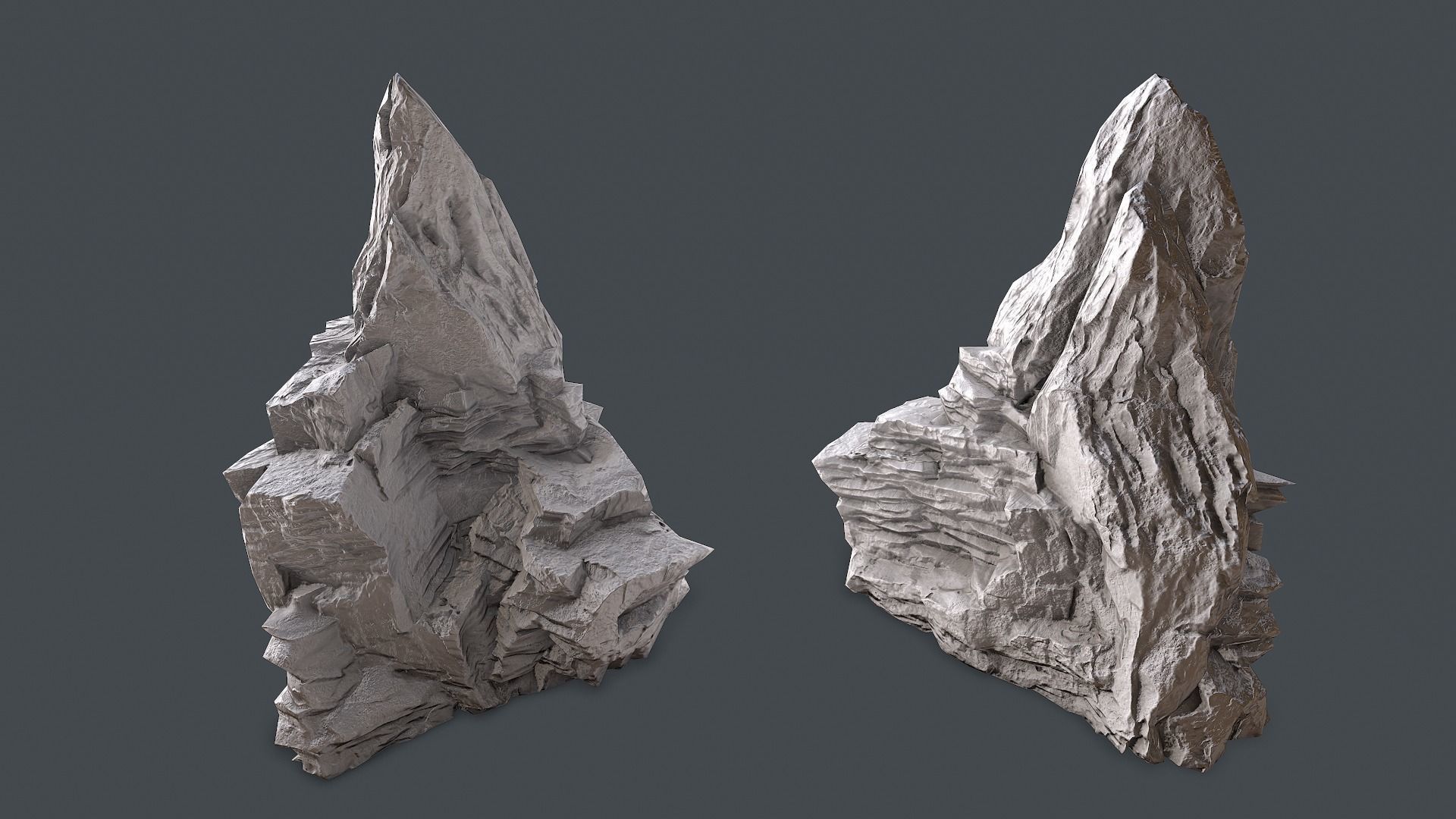 Red Rock Sandstone Pbr 6 Low-poly 3D model_9