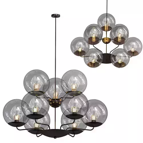 BALLROOM chandelier with glass globes