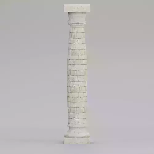 Tuscan column Low-poly 3D model