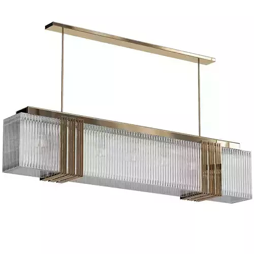 INFINITY modern light fixture in brass and clear glass