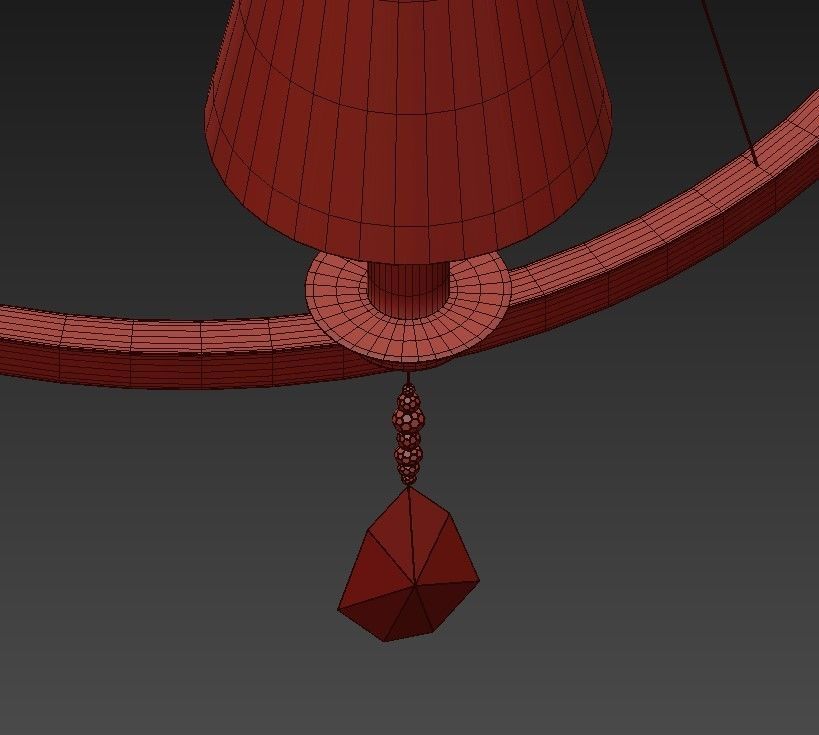 ELEGANCE chandelier with four lamps 3D model_5